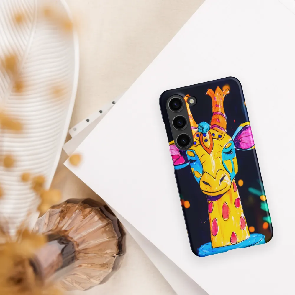 Whimsical Giraffe in Vibrant Colors