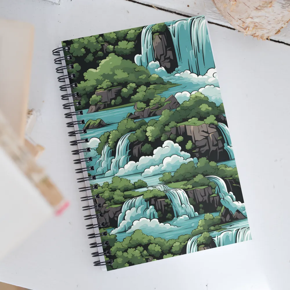 Harmonious Cascades | Spiral Notebook