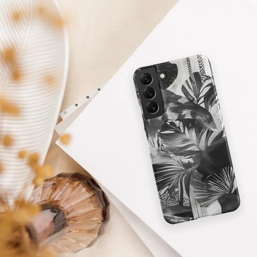 Monochrome Serenity in Tropical Foliage