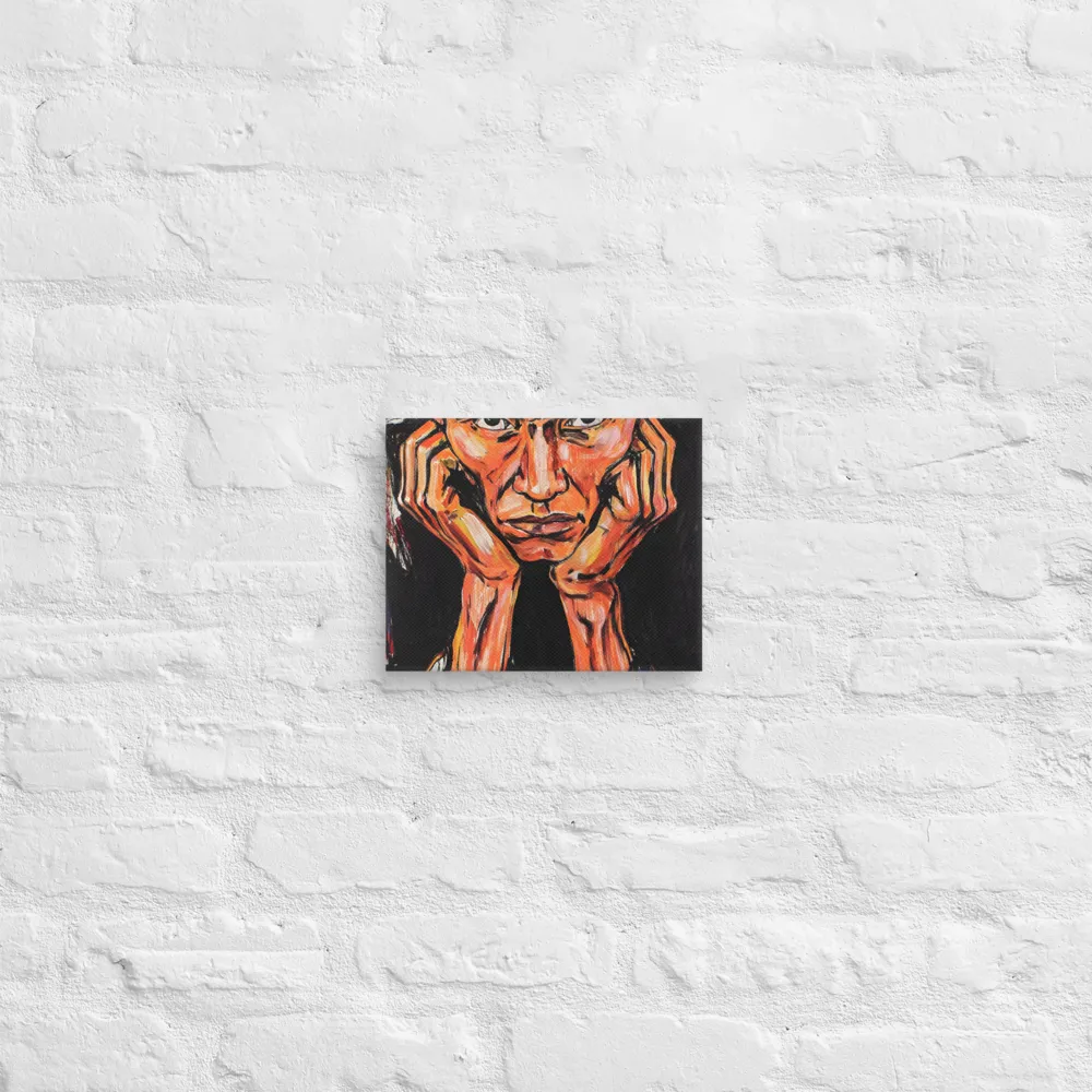 Contemplative Intensity: An Expressionist Portrait