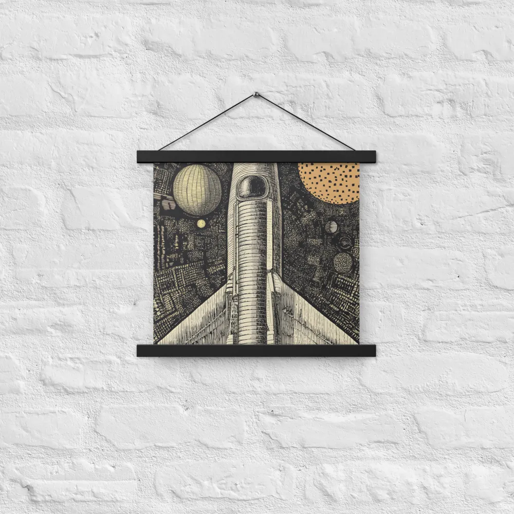 Voyage to the Unknown | Poster With Black Wood Hanger | 14″×14″