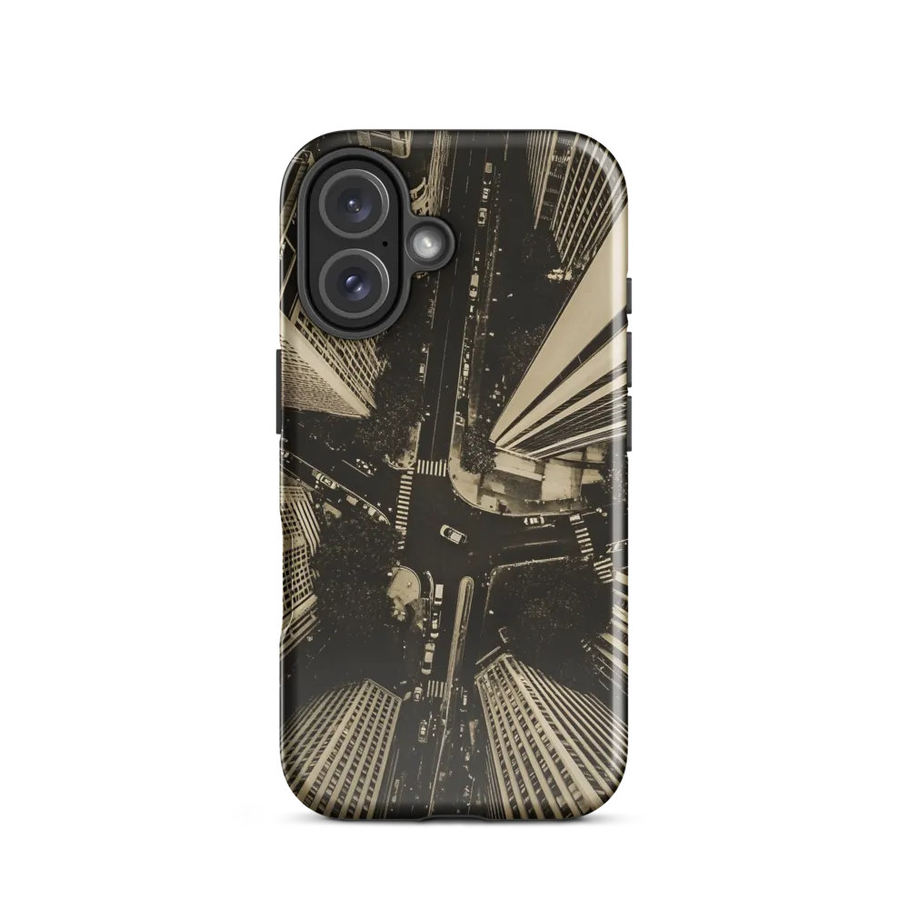 Urban Symphony: Aerial Perspective of City Life | Phone Case |  16 | Tough Case | Glossy