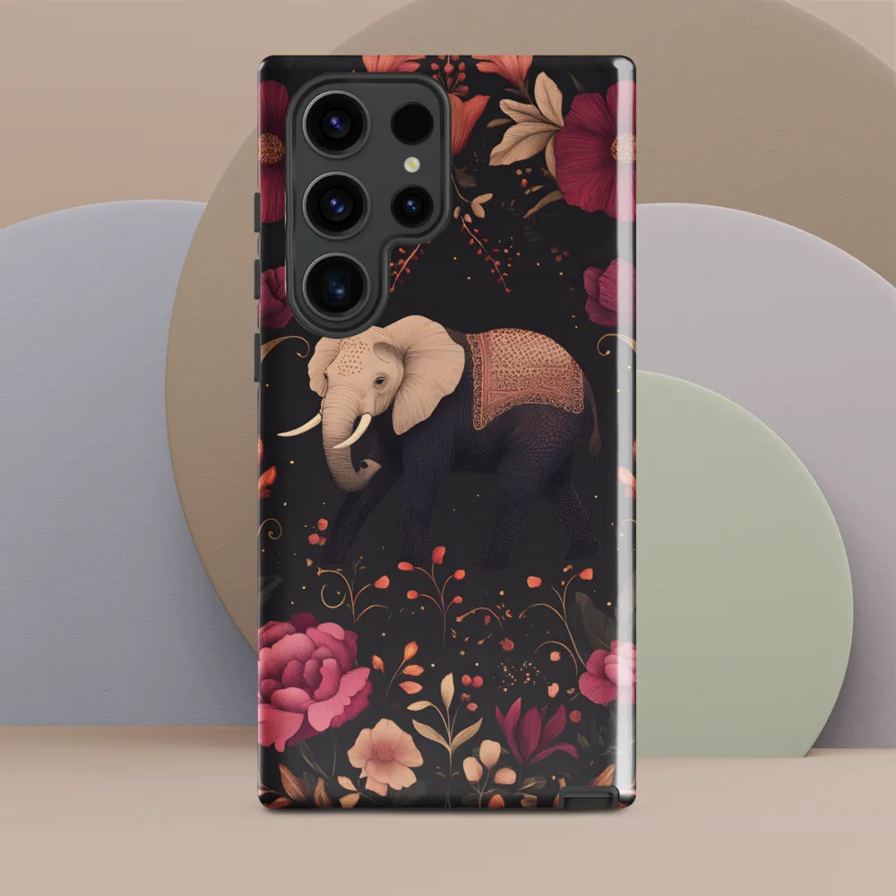 Whispers of the Wild: Elephants and Blooms
