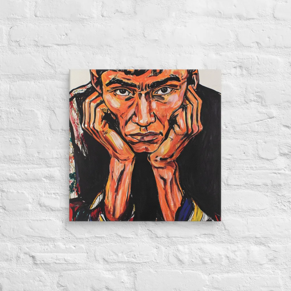 Contemplative Intensity: An Expressionist Portrait