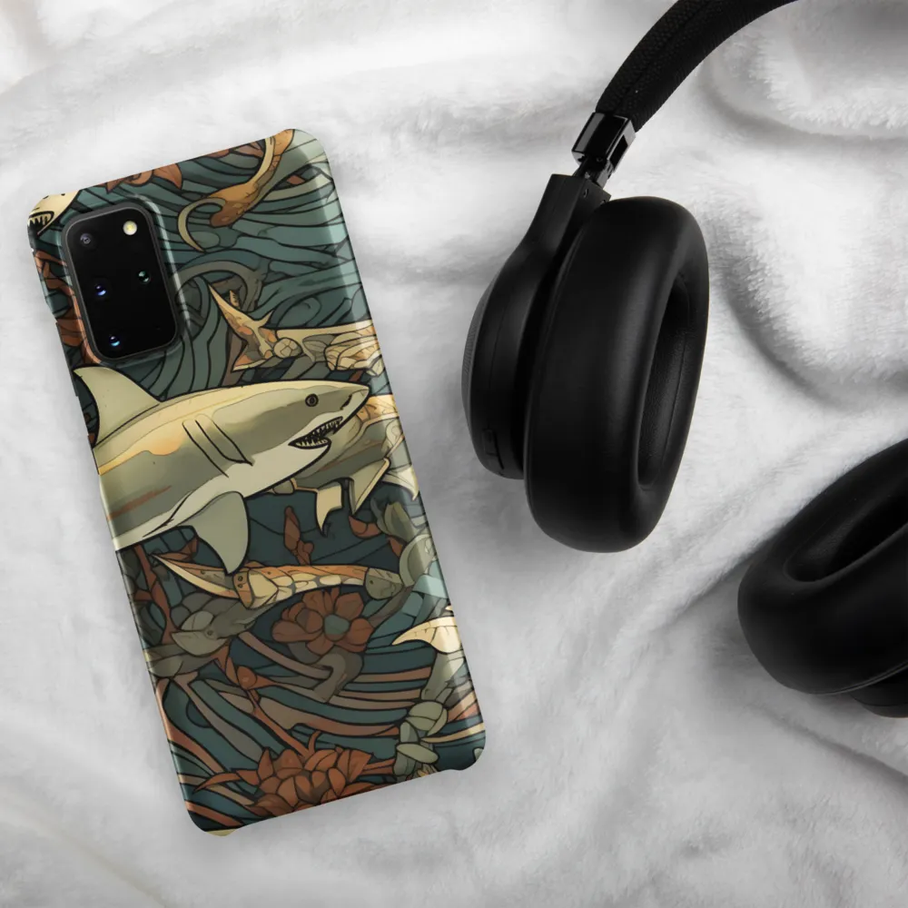 Dynamic Harmony of Sharks and Flora | Phone Case |  S20 Plus | Snap Case | Matte