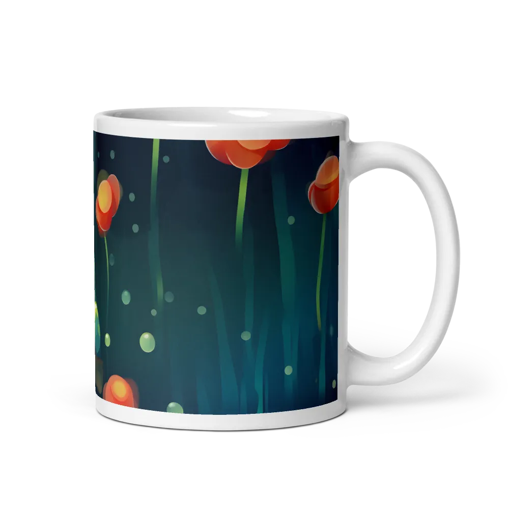 Playful Frogs in a Lush Pond | Mug with White inside | 11 oz