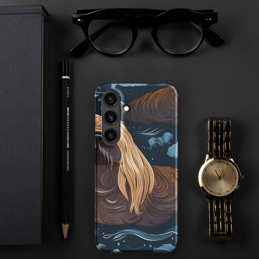 Whimsical Walruses in Deep Blue