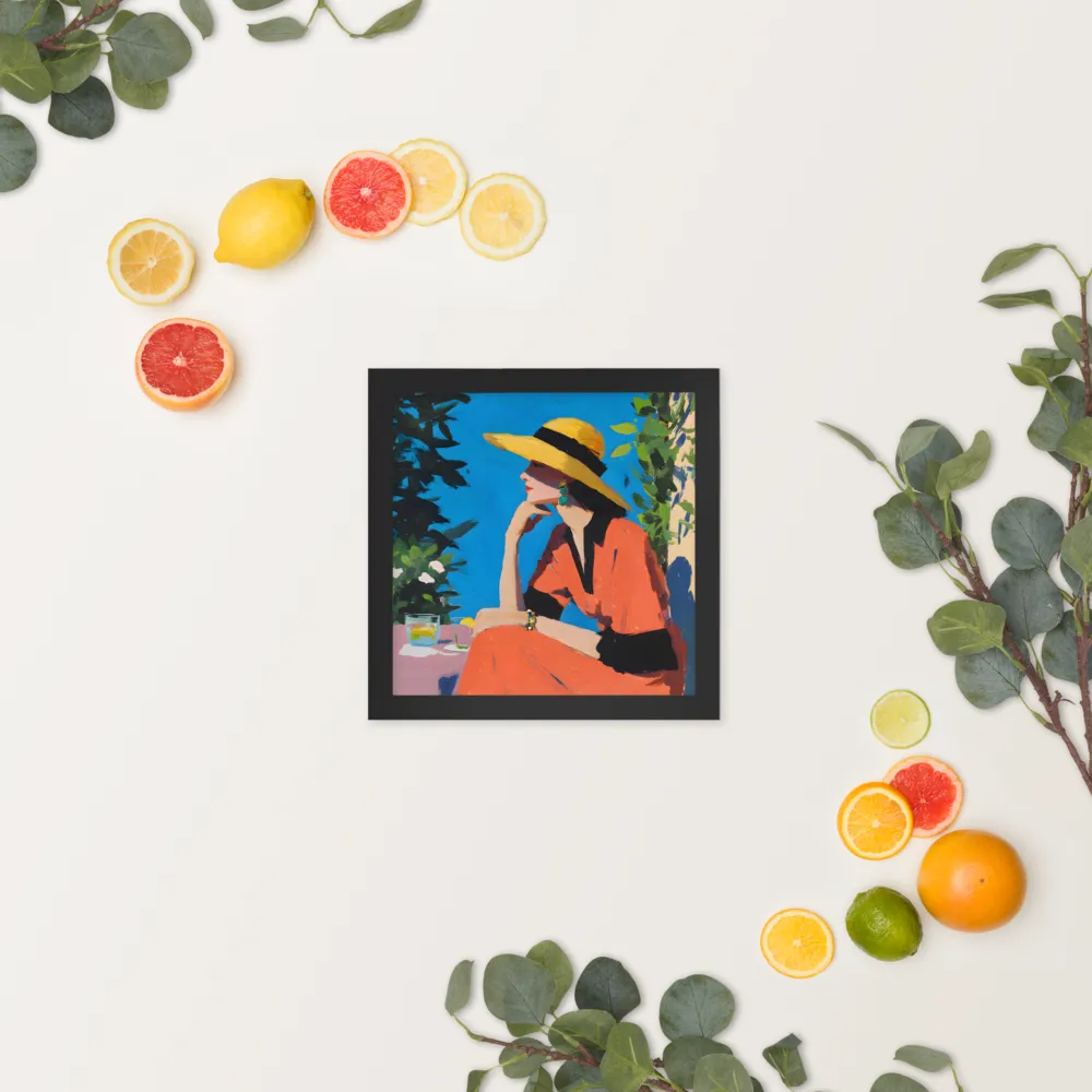 Sunlit Profile 
 Poster with Black Frame | 10″x 10″