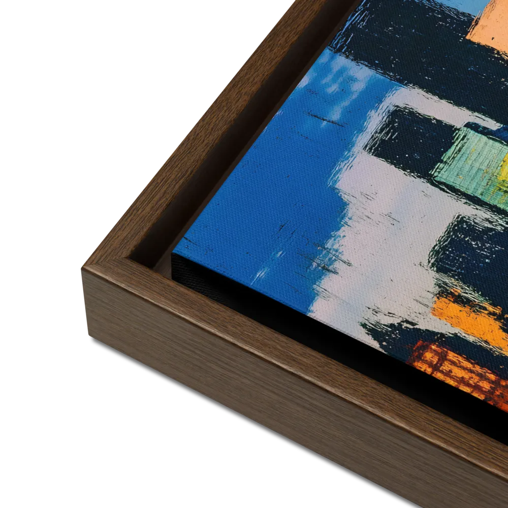 Reflections of Tranquility | Canvas with Brown Frame | 12″×12″