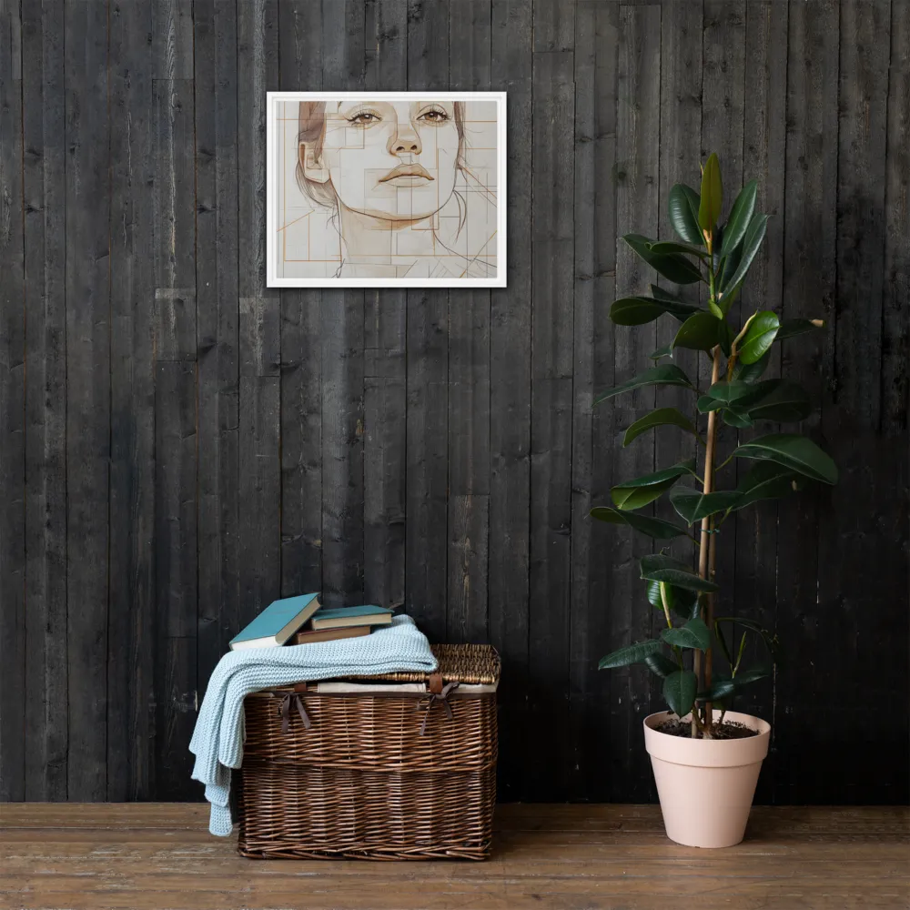 Geometric Serenity: A Minimalist Portrait