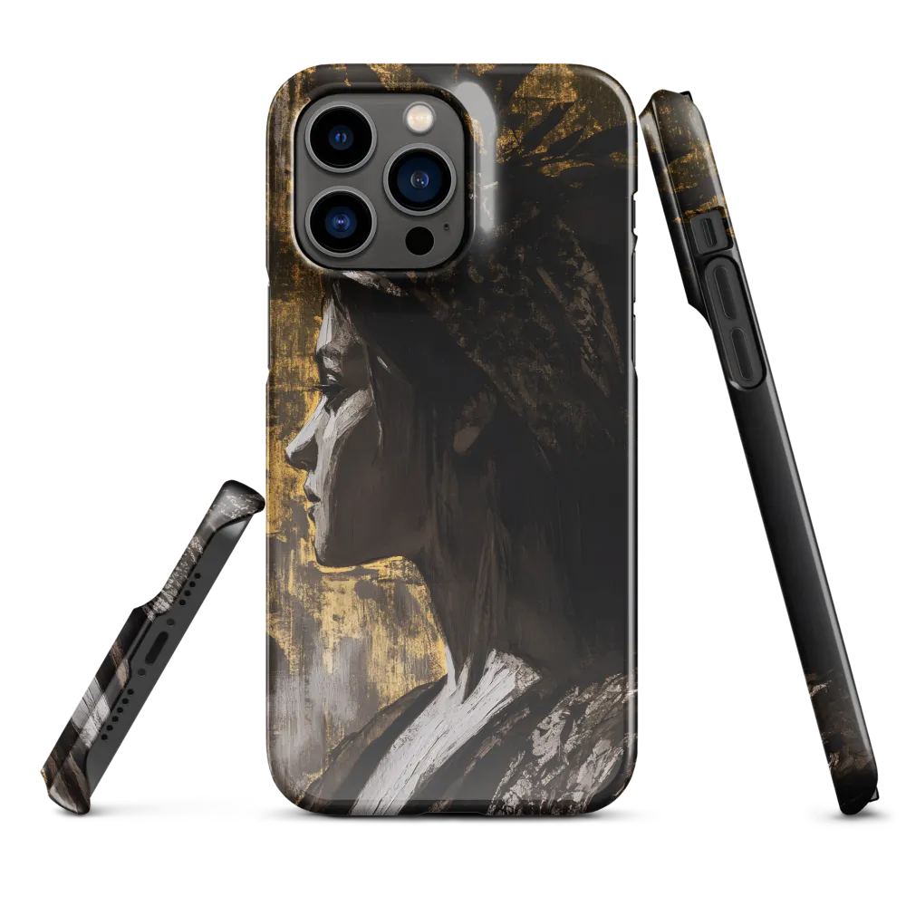 Golden Elegance: A Modern Profile Portrait