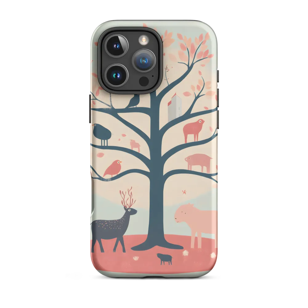 Whimsical Tree with Playful Creatures