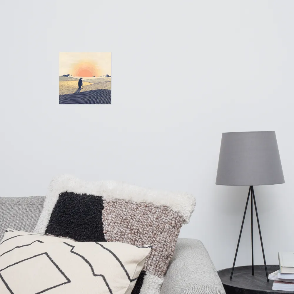 Penguin at Dusk 
 Poster | 10″x 10″