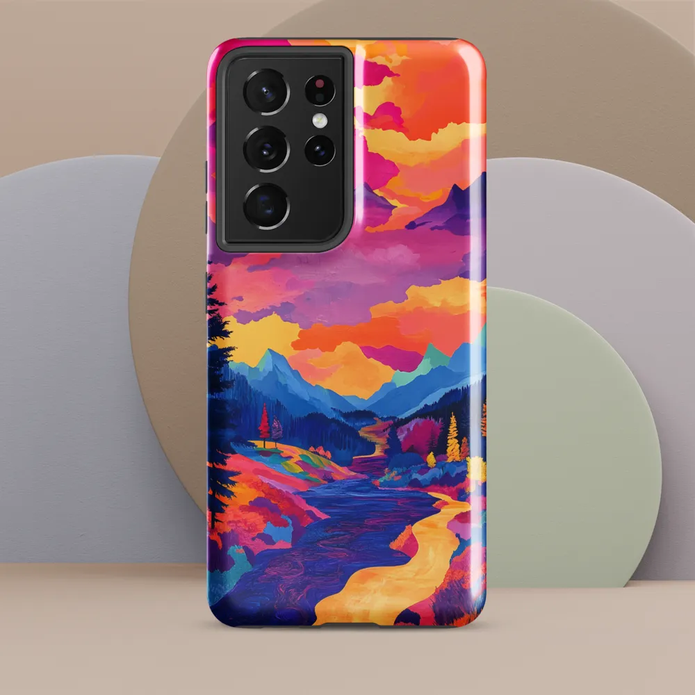 Radiant Serenity: A Surreal Landscape | Phone Case |  S21 Ultra | Tough Case | Glossy