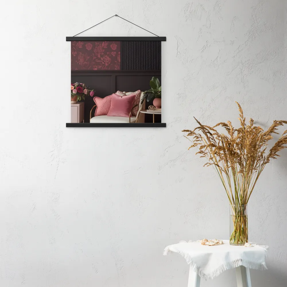 Elegance in Contrast: A Modern Interior Design | Poster With Black Wood Hanger | 18″×18″
