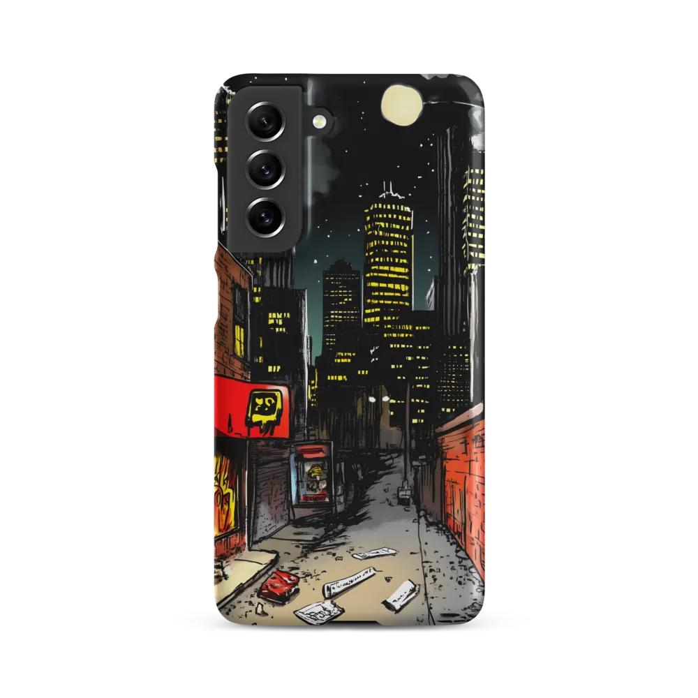 Nocturnal Cityscape: The Hidden Alley | Phone Case |  S21 FE | Snap Case | Matte