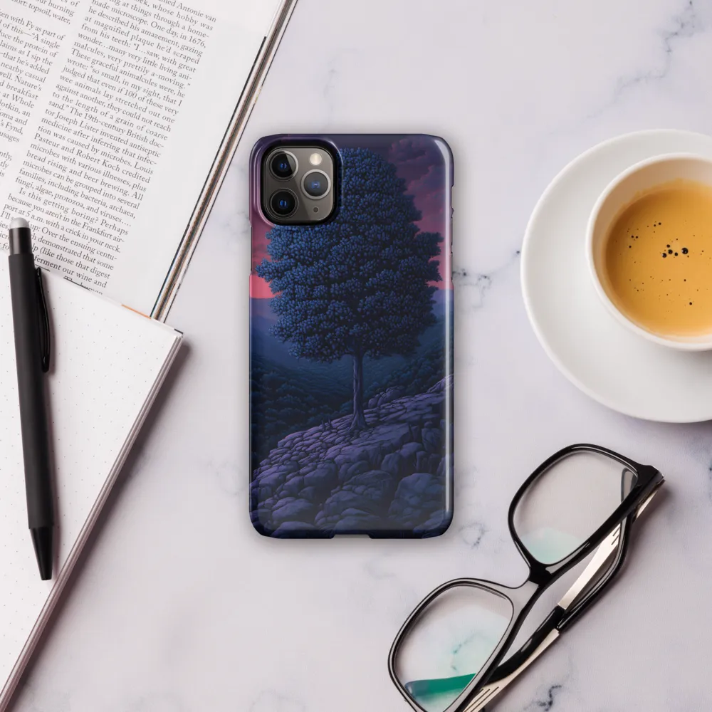 Solitary Sentinel: A Tree at Dusk | Phone Case |  11 Pro Max | Snap Case | Glossy