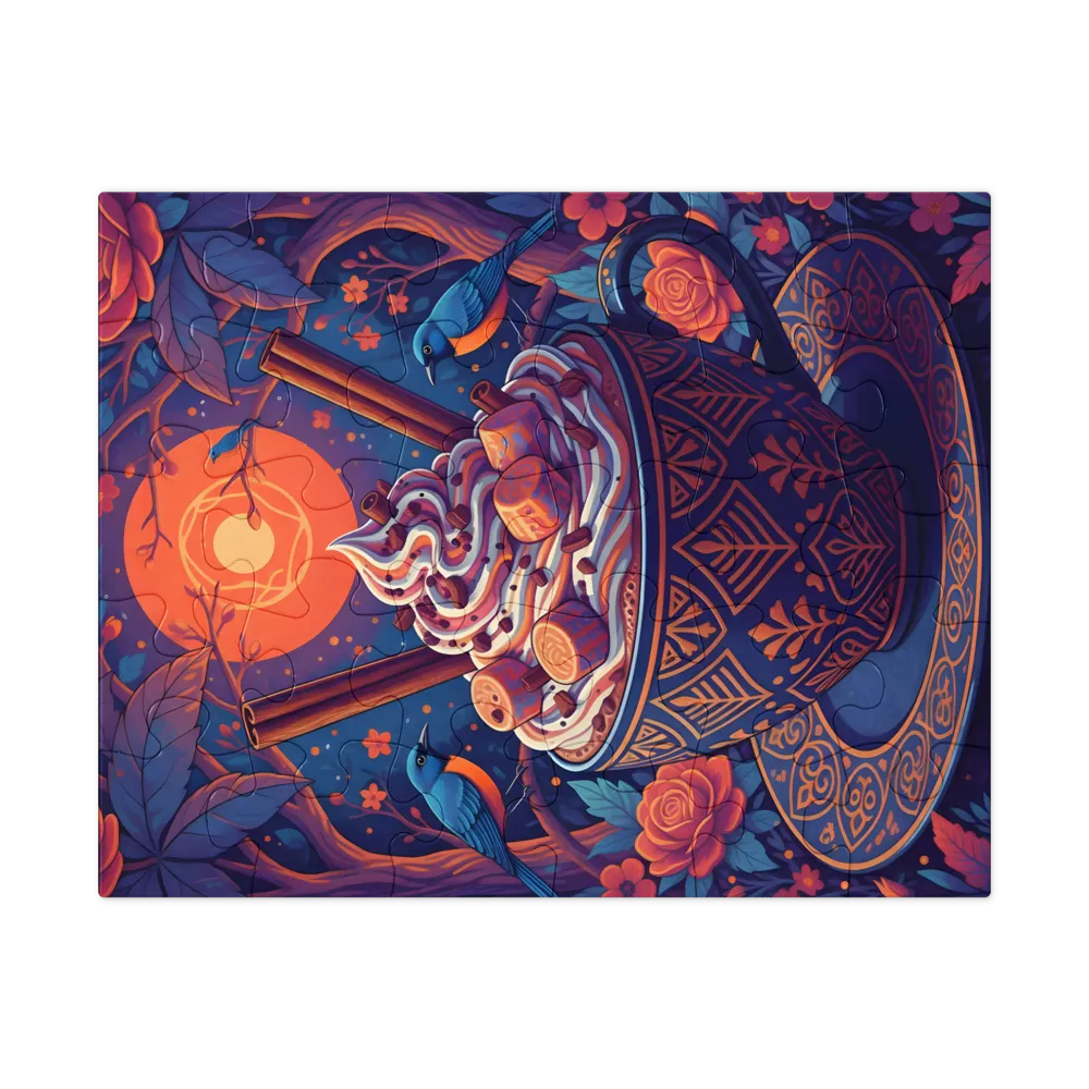 Moonlit Cocoa 
 Jigsaw Puzzle in Tin Box