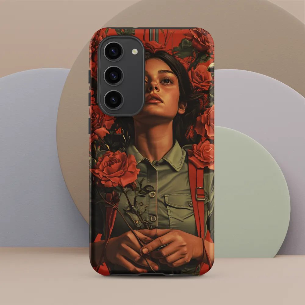 Harmony and Strength: A Portrait Among Roses