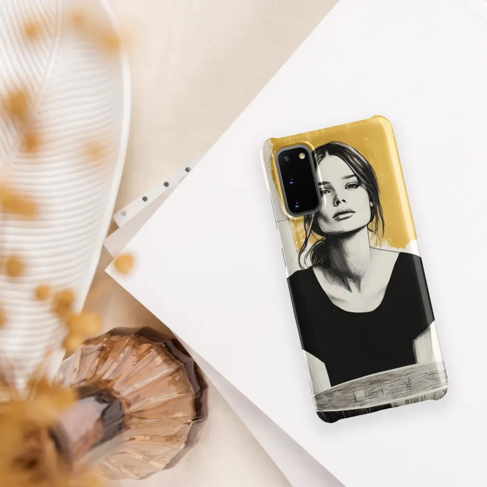 Golden Serenity: A Minimalist Portrait
