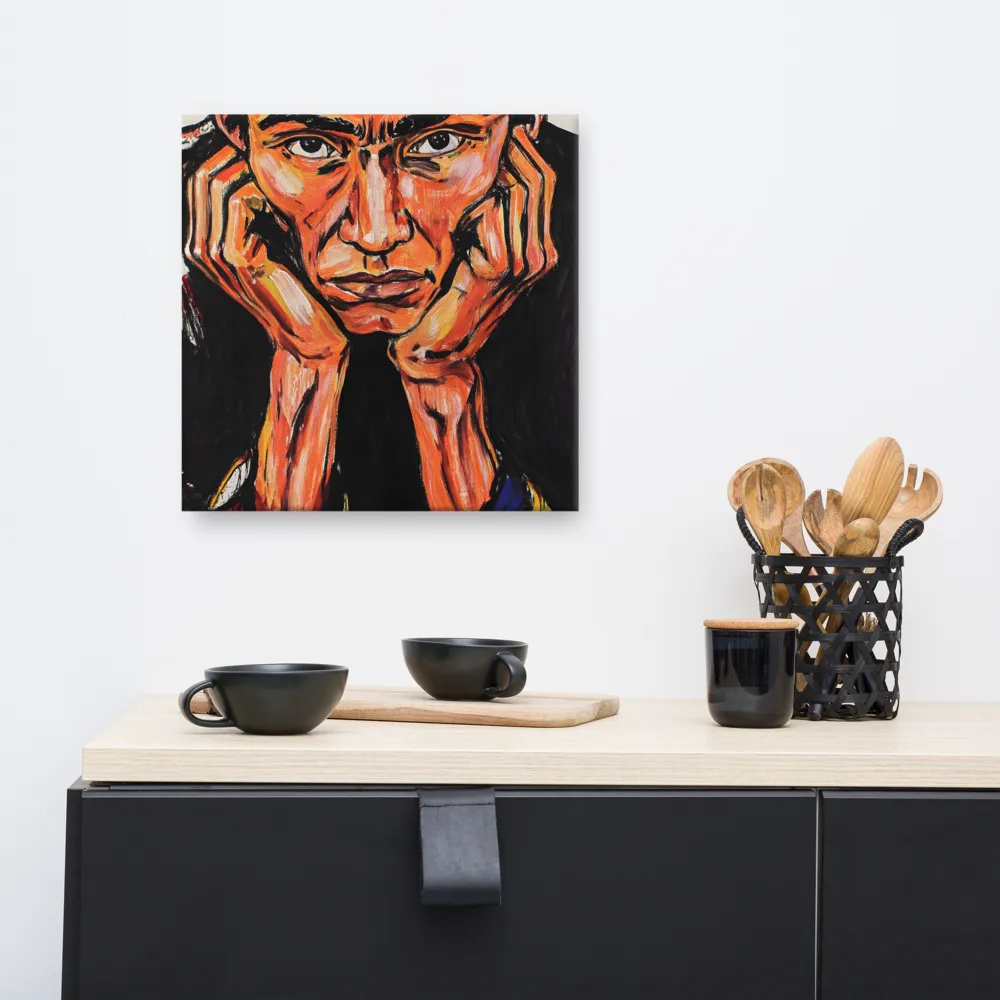 Contemplative Intensity: An Expressionist Portrait