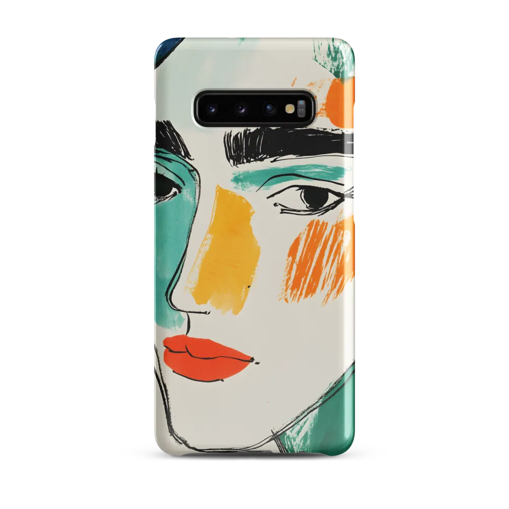 Contemporary Line Portrait | Phone Case |  S10 Plus | Snap Case | Glossy