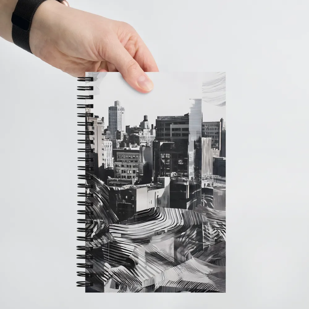 Urban Rhythm in Black and White | Spiral Notebook