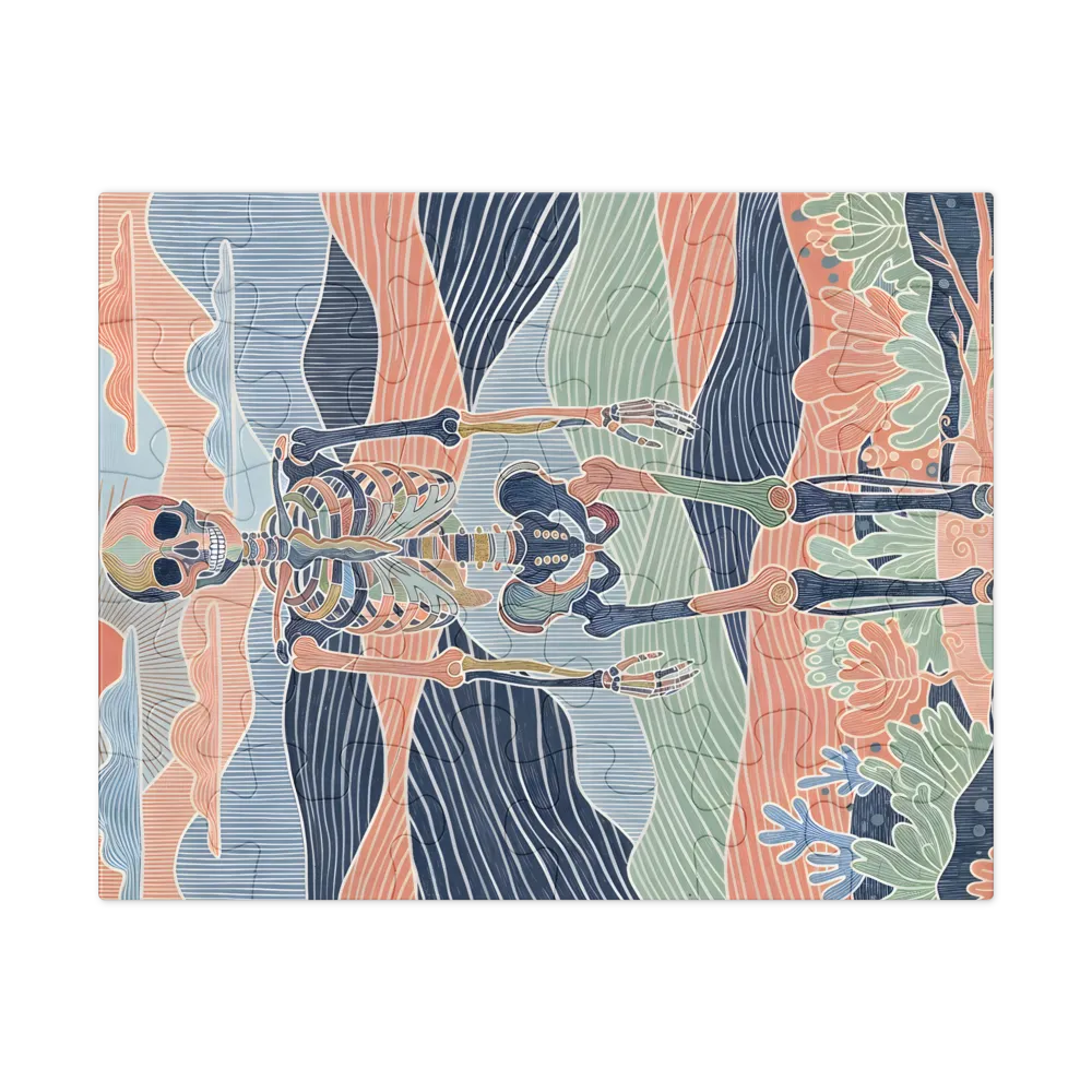 Pastel Skeleton 
 Jigsaw Puzzle in Tin Box