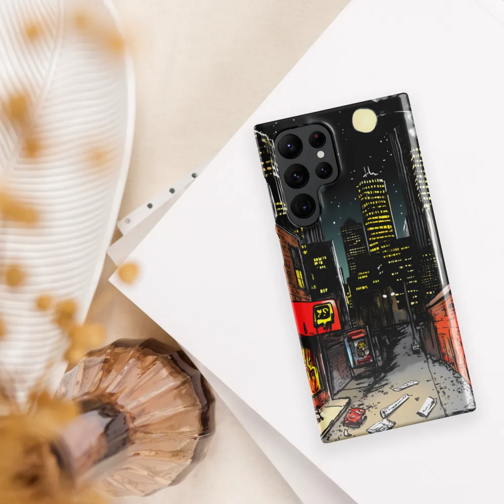 Nocturnal Cityscape: The Hidden Alley | Phone Case |  S22 Ultra | Snap Case | Glossy
