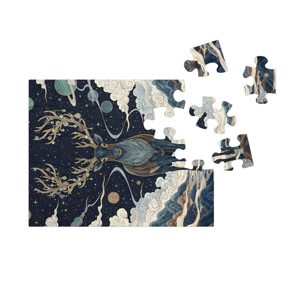 Celestial Stag 
 Jigsaw Puzzle in Tin Box