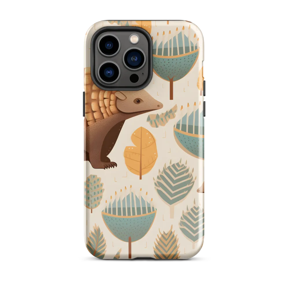 Pangolins in a Whimsical Habitat | Phone Case |  14 Pro Max | Tough Case | Glossy