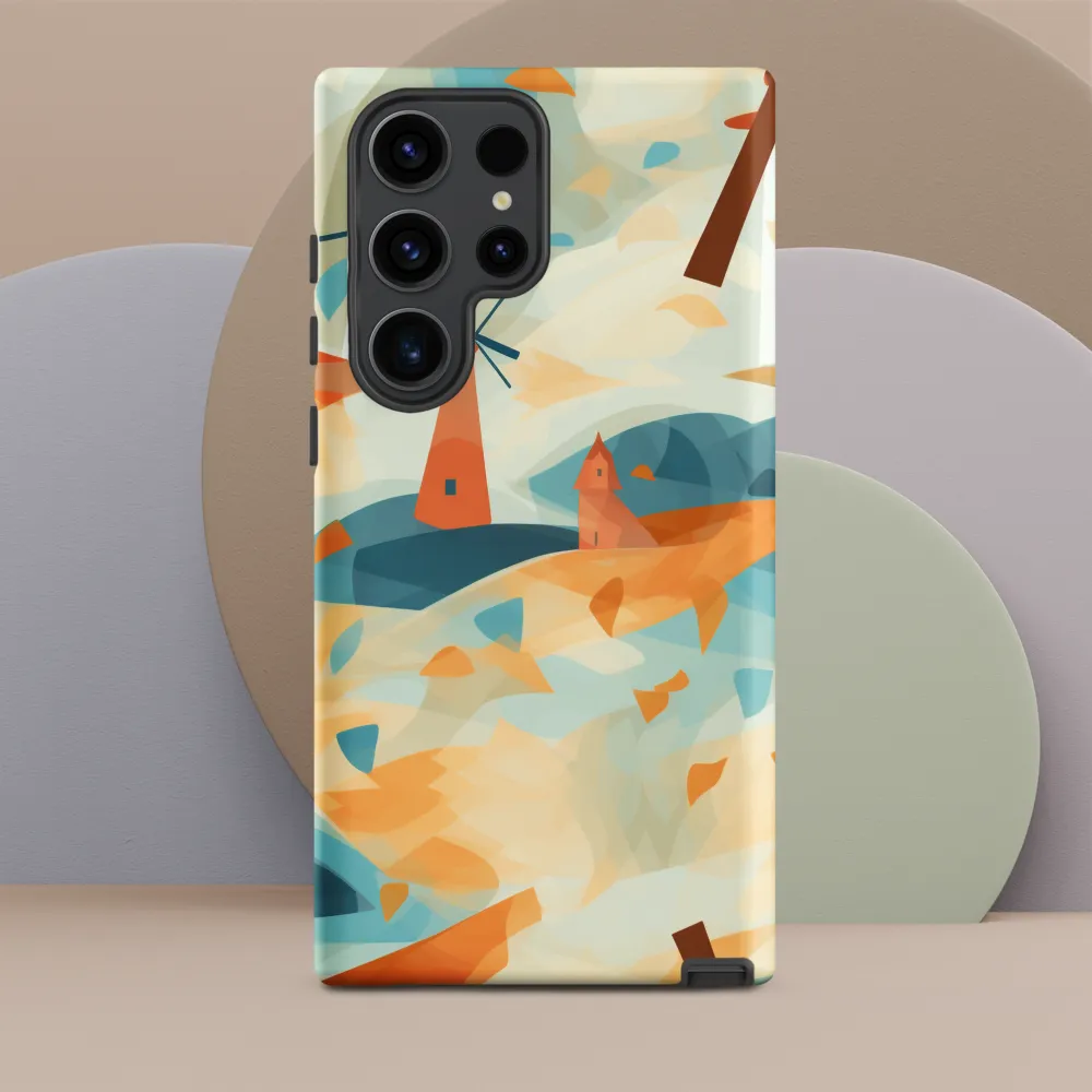 Whimsical Windmills in a Tranquil Landscape