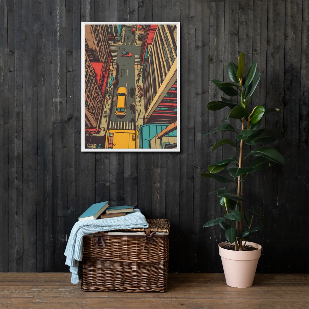Urban Symphony | Canvas with White Frame | 24″×32″