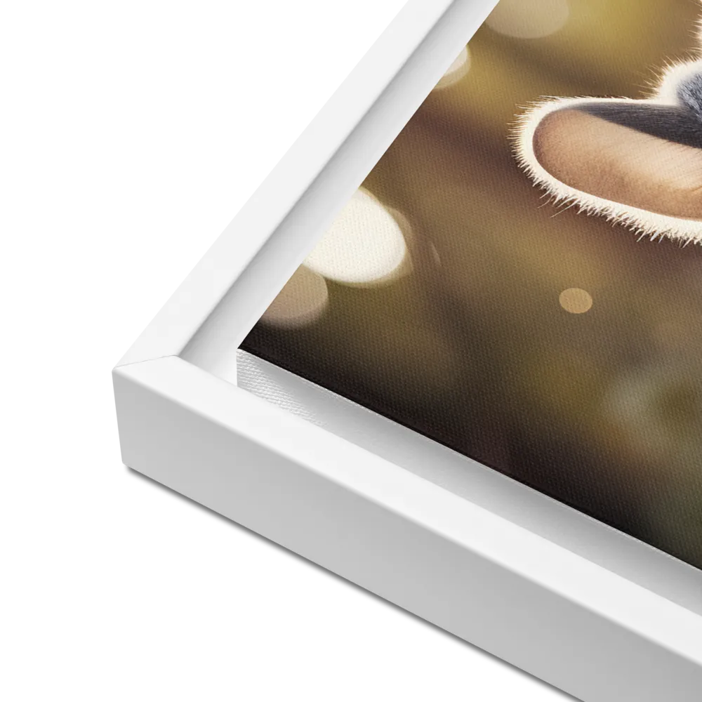Curious Chinchilla in the Forest | Canvas with White Frame | 16″×20″