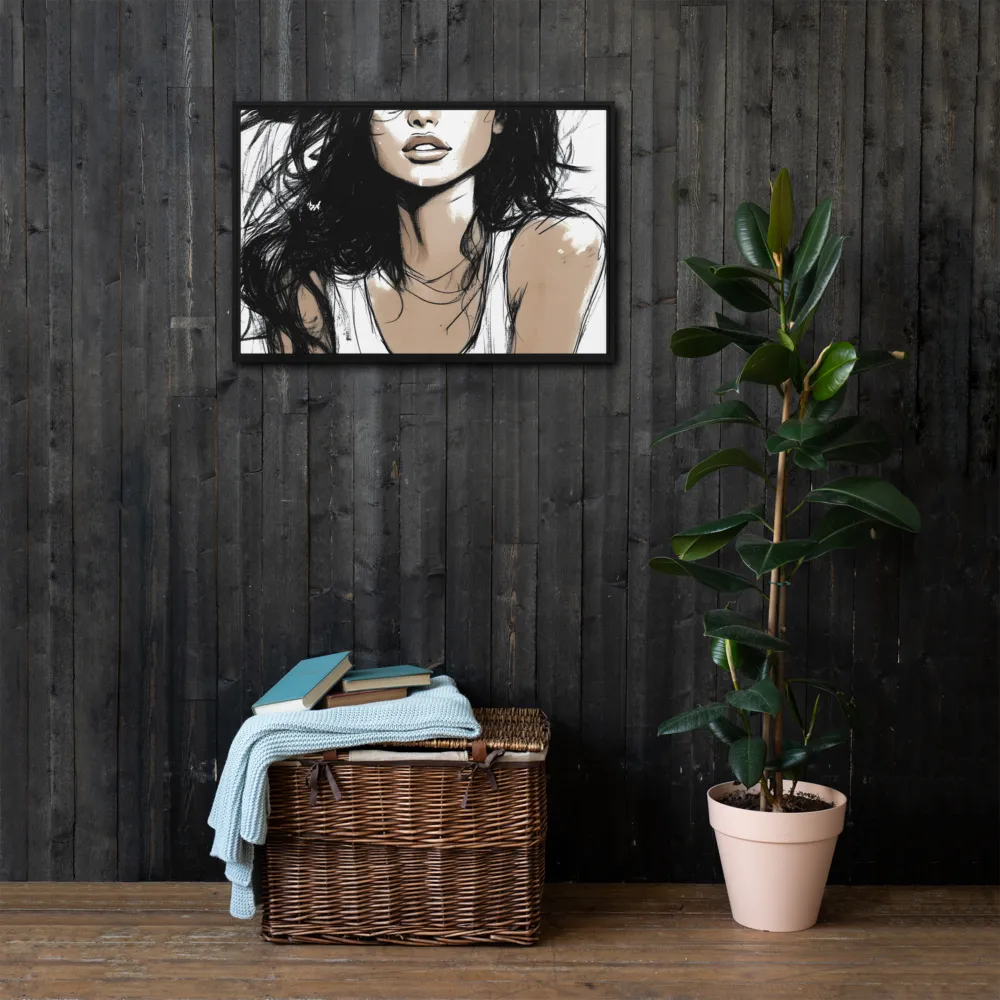 Whispers of Elegance | Canvas with Black Frame | 20″×30″