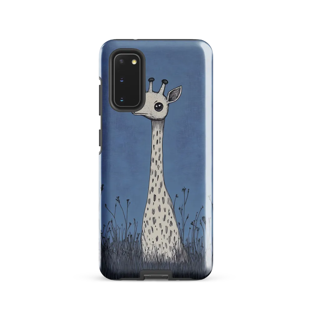 Whimsical Giraffe in Blue