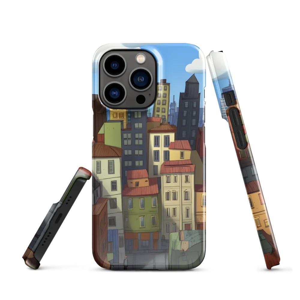 Urban Symphony: A Colorful Cityscape | Phone Case |  13 Pro | Snap Case | Glossy