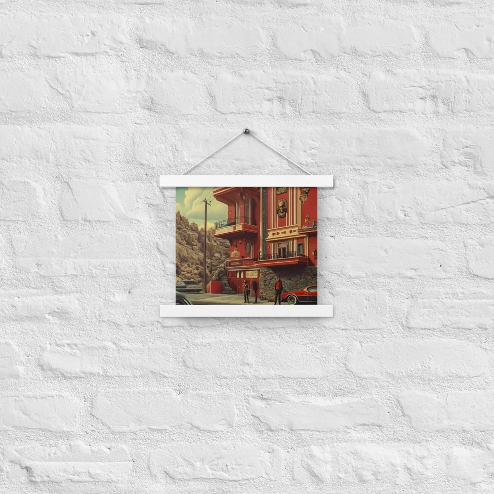 Retro Urban Dreamscape | Poster With White Wood Hanger | 10″×10″