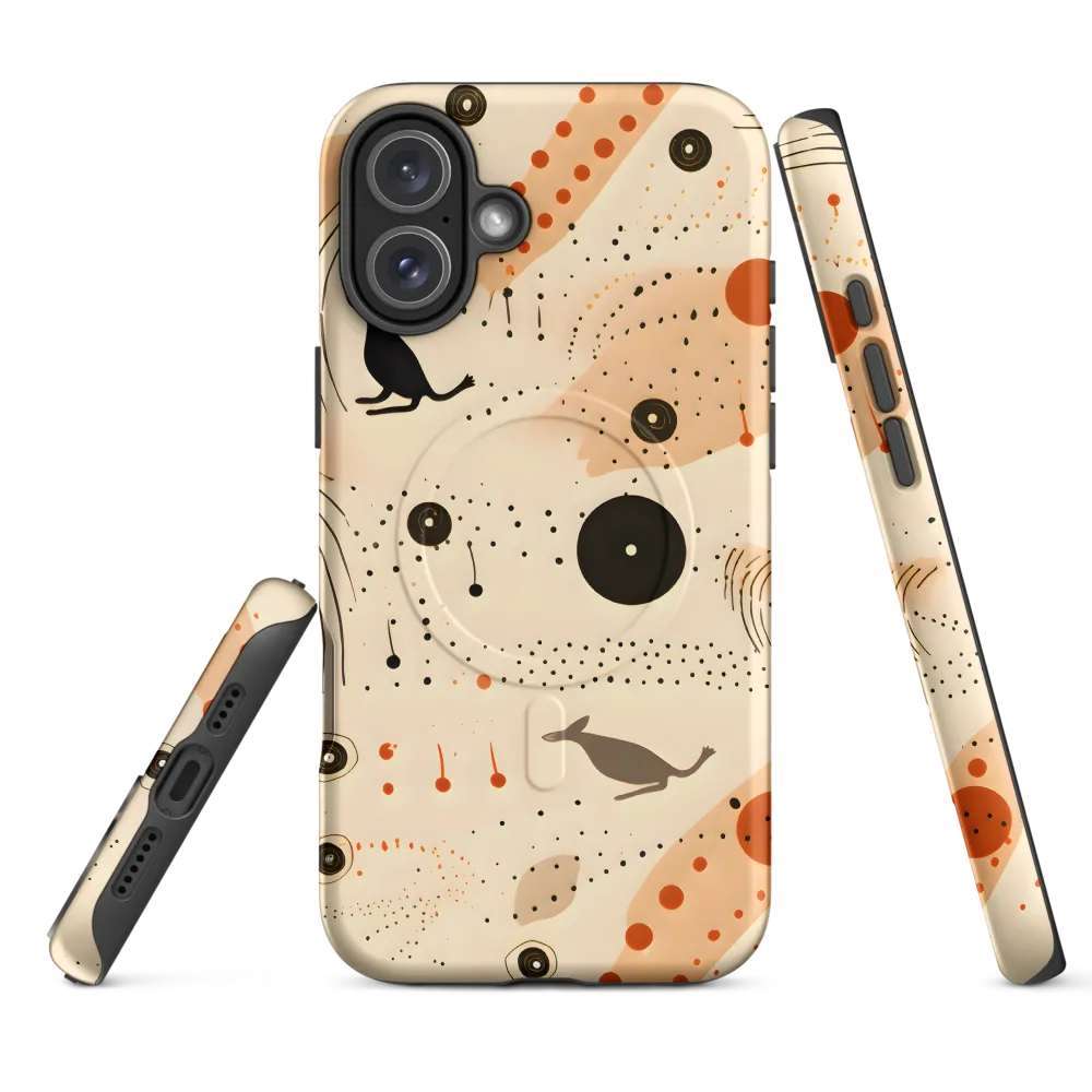Playful Patterns in Earth Tones | Phone Case |  16 Plus | MagSafe® Tough Case | Matte