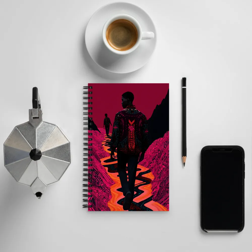 Journey Through the Vibrant Void | Spiral Notebook