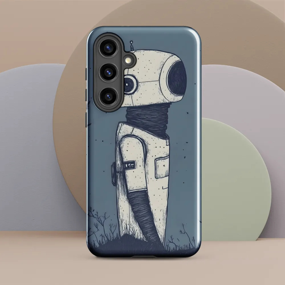 Contemplative Robot in a Barren Landscape