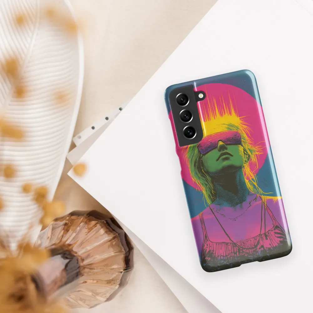 Neon Dreams: Portrait of a Modern Muse | Phone Case |  S21 FE | Snap Case | Glossy