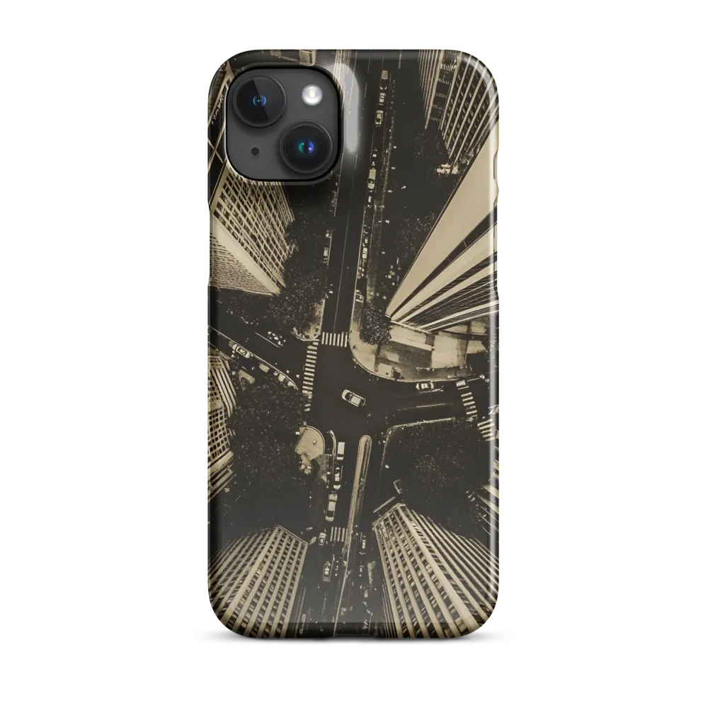 Urban Symphony: Aerial Perspective of City Life | Phone Case |  15 Plus | Snap Case | Glossy