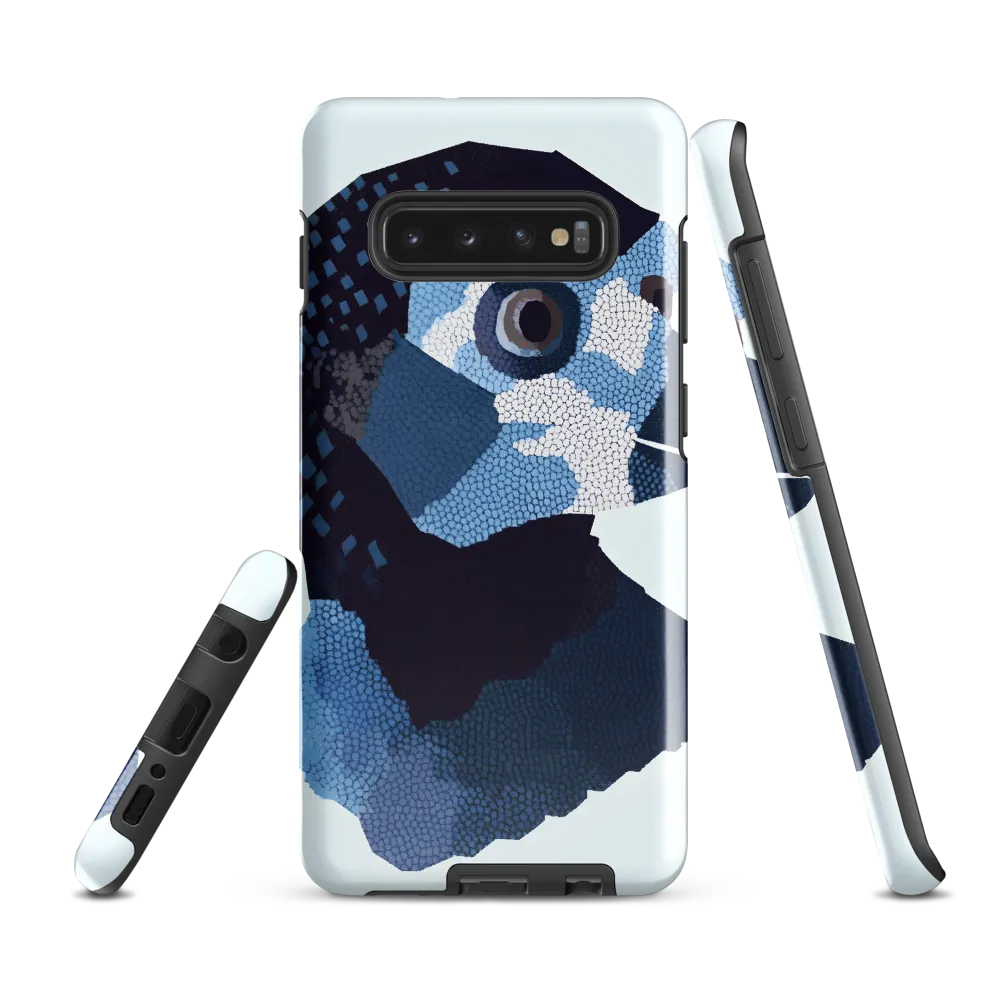 Abstract Avian Portrait in Blue | Phone Case |  S10 Plus | Tough Case | Glossy