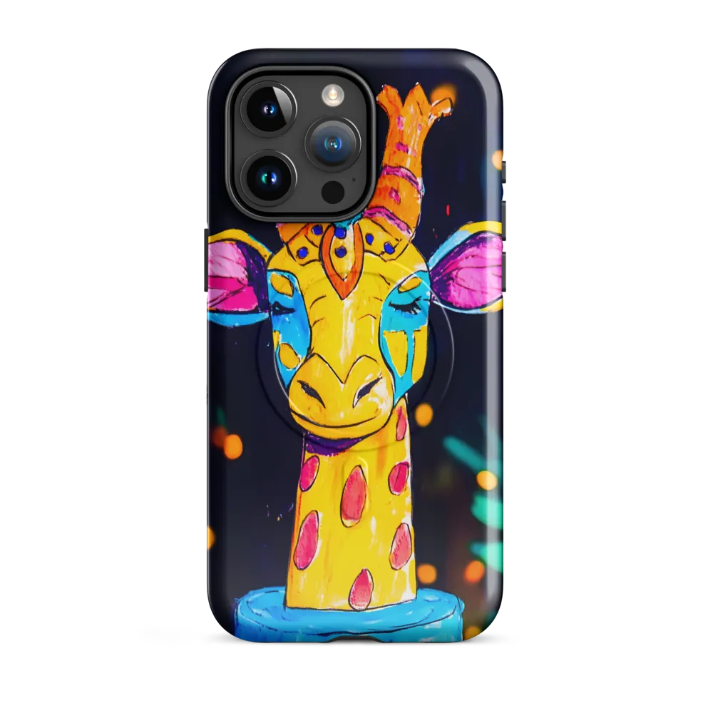Whimsical Giraffe in Vibrant Colors