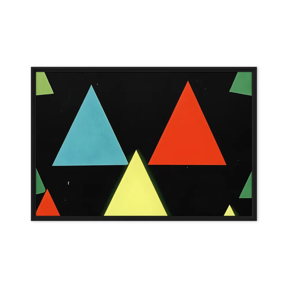 Geometric Harmony in Color | Canvas with Black Frame | 24″×36″