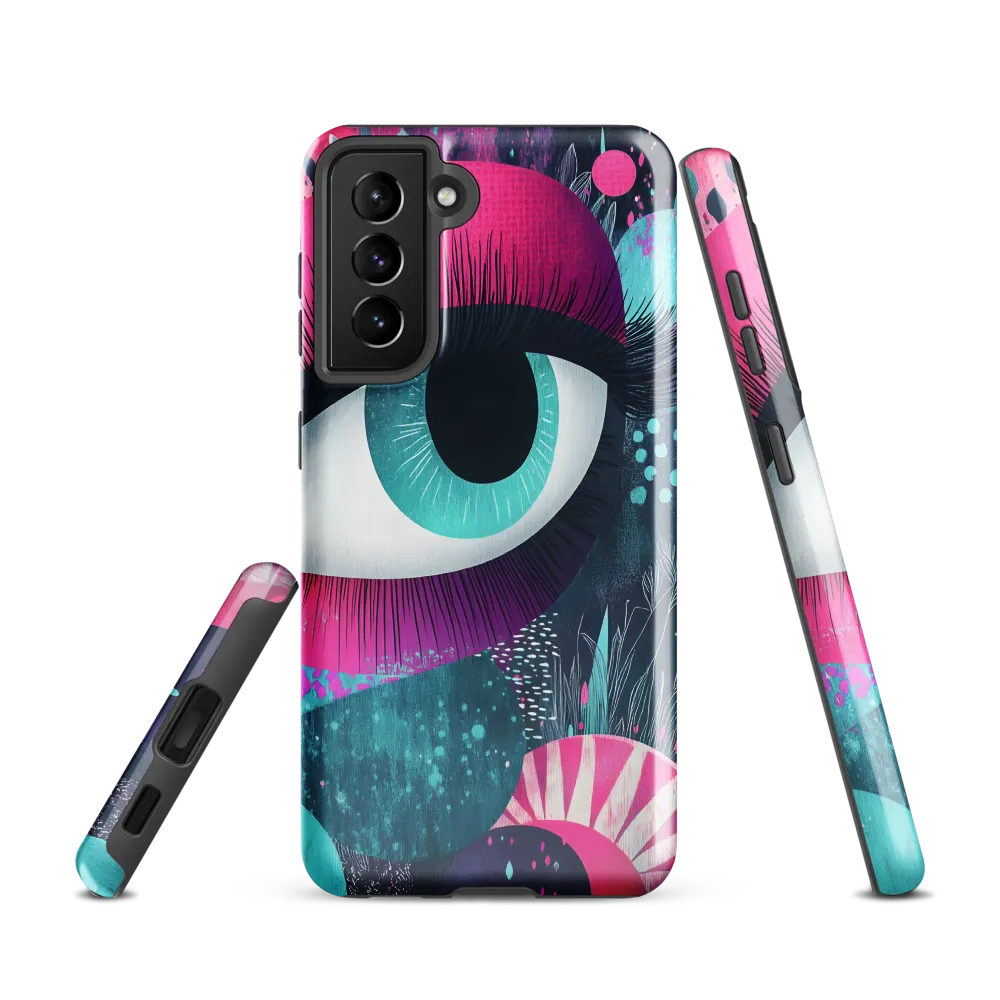 Iris in Magenta and Teal