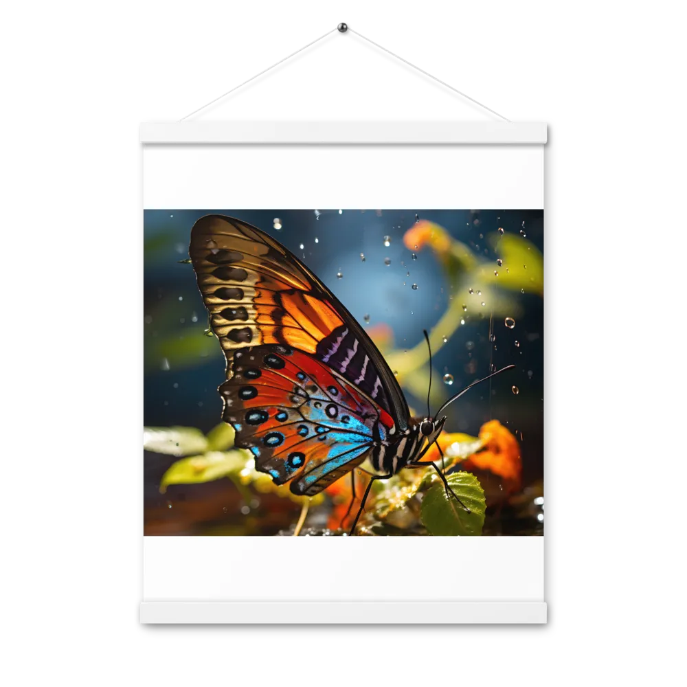 Dance of Colors: The Butterfly's Elegance | Poster With White Wood Hanger | 16″×20″