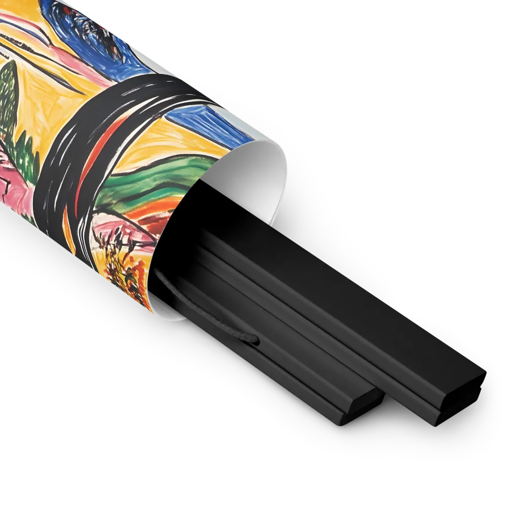 Vibrant Nature's Embrace | Poster With Black Wood Hanger | 10″×10″