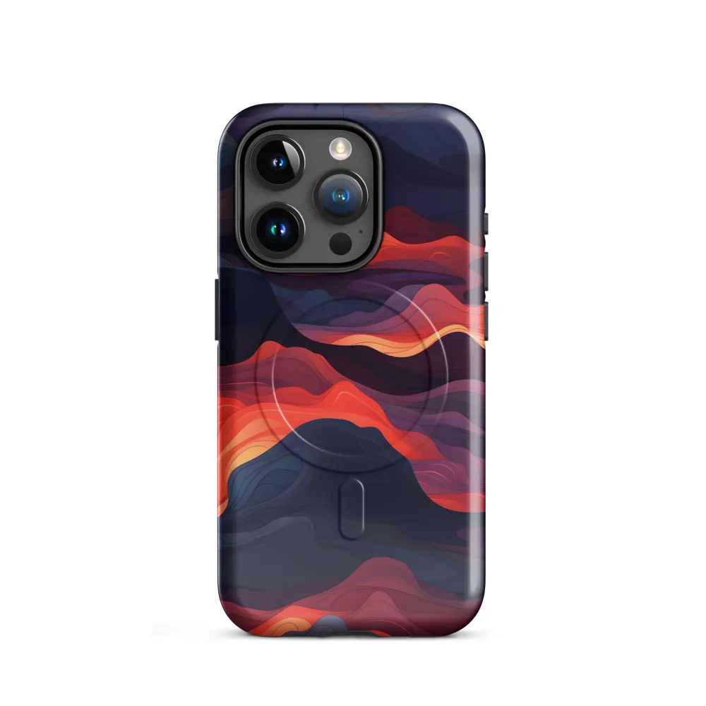 Ethereal Waves of Color | Phone Case |  15 Pro | MagSafe® Tough Case | Glossy